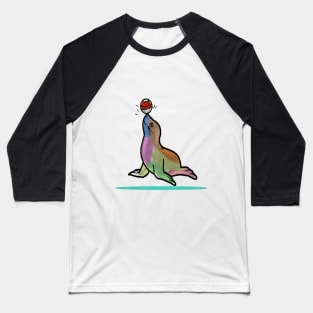 a happy seal is playing with the ball Baseball T-Shirt